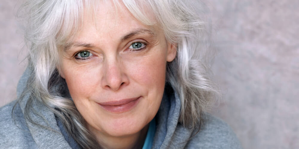 happy older woman